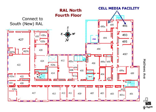 Cell Media Facility Location Map