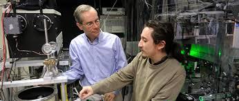 chemistry professor talking with a student