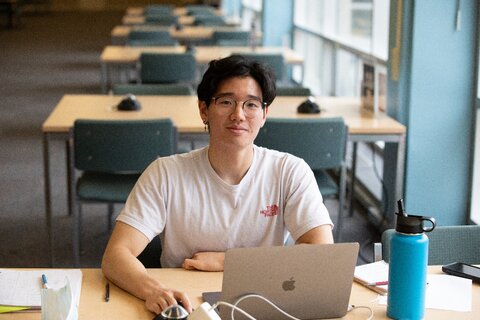 Student study in the Undergraduate Library