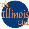The illinois club logo, blue circle with orange The Illinois Club in script