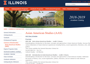 Asian American Studies picture of course catalog