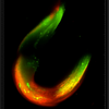 Untitled - The image represented a 3D muscle ring made by C2C12 skeletal muscle. The cells were stained with fluorescent dye to label mature myotubes which showing in green color. This image is acquired with the lightsheet microscope in IGB. Kai-Yu Huang, Kong lab, Dept of Chemical & Biomolecular Engineering.