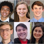 Top, from left: Kameron Medine, Samantha Brown, Luke Westawker; and bottom, from left: Seth Putnam, Brandon Rasmussen, and Citlali Gutierrez.